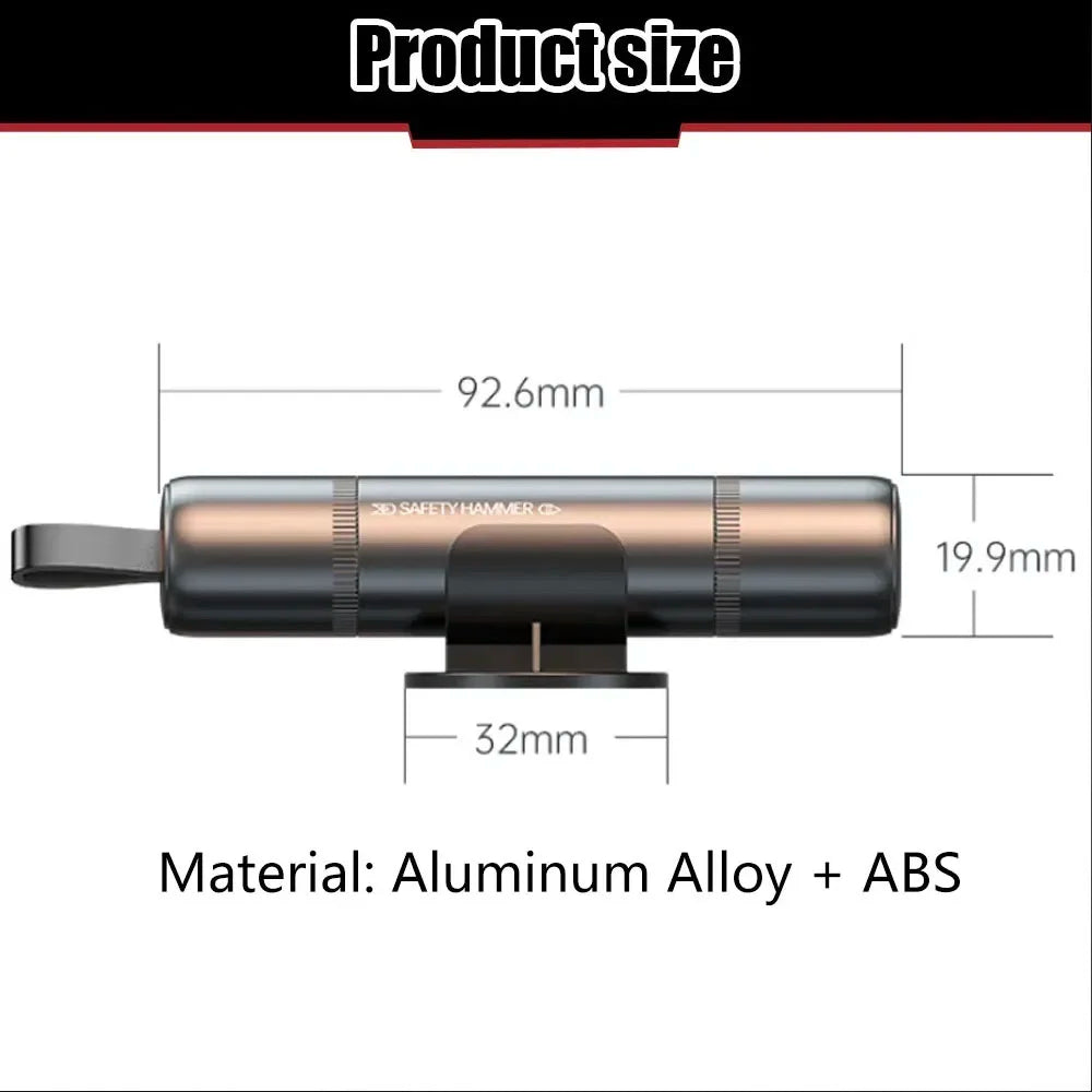 2025 New 2-in-1 Mini Car Safety Hammer Car Glass Window Breaker Escape And Rescue Tool With Seat Belt Cutting Tool Car Parts