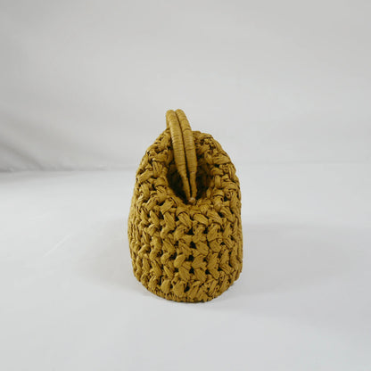 Elegant Ladies Chain Woven Handbag Straw Shoulder Bag Fashionable Raffia Crossbody Beach Bag Summer New Versatile Women's Bag