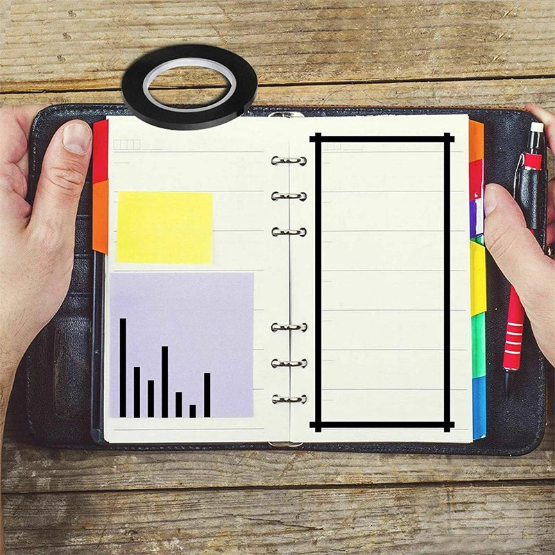 66M Graphic Whiteboard Tape Adhesive Chart Line Grid Electrical Marking Tapes High Temperature Resistant Pinstripe Dry Erase Art