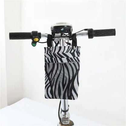 Bicycle Storage Bag Detachable Basket Front Handle Large Capacity Pocket Bicycle Motorcycle  Mobile Phone Bag Accessory
