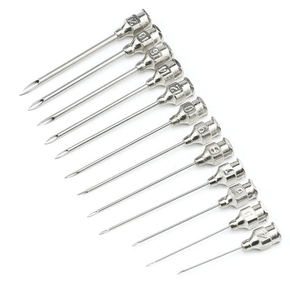 10pcs Stainless steel veterinary needles Syringe Dispensing Needle For Farm,Fluid Supplement,Livestock, Poultry,Glue Dispensing