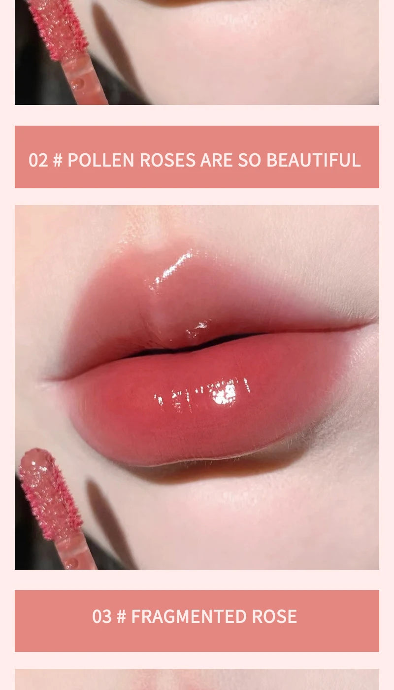 HERORANGE Crystal Gloss Lip Lacquer: Long-Lasting Hydration, Non-Sticky Formula with Glass-Like Shine at an Affordable Price