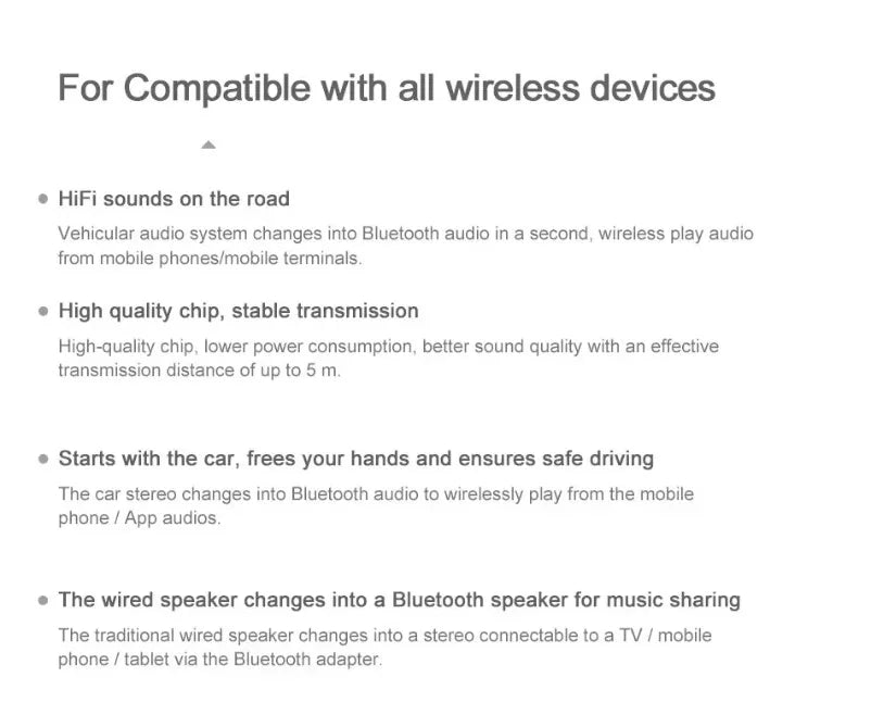 Wireless Audio Adapter Bluetooth 5.0 Receiver Car Kit 3.5MM 3.5 Jack AUX Auto Stereo Music USB Dongle for Car Speaker Amplifier