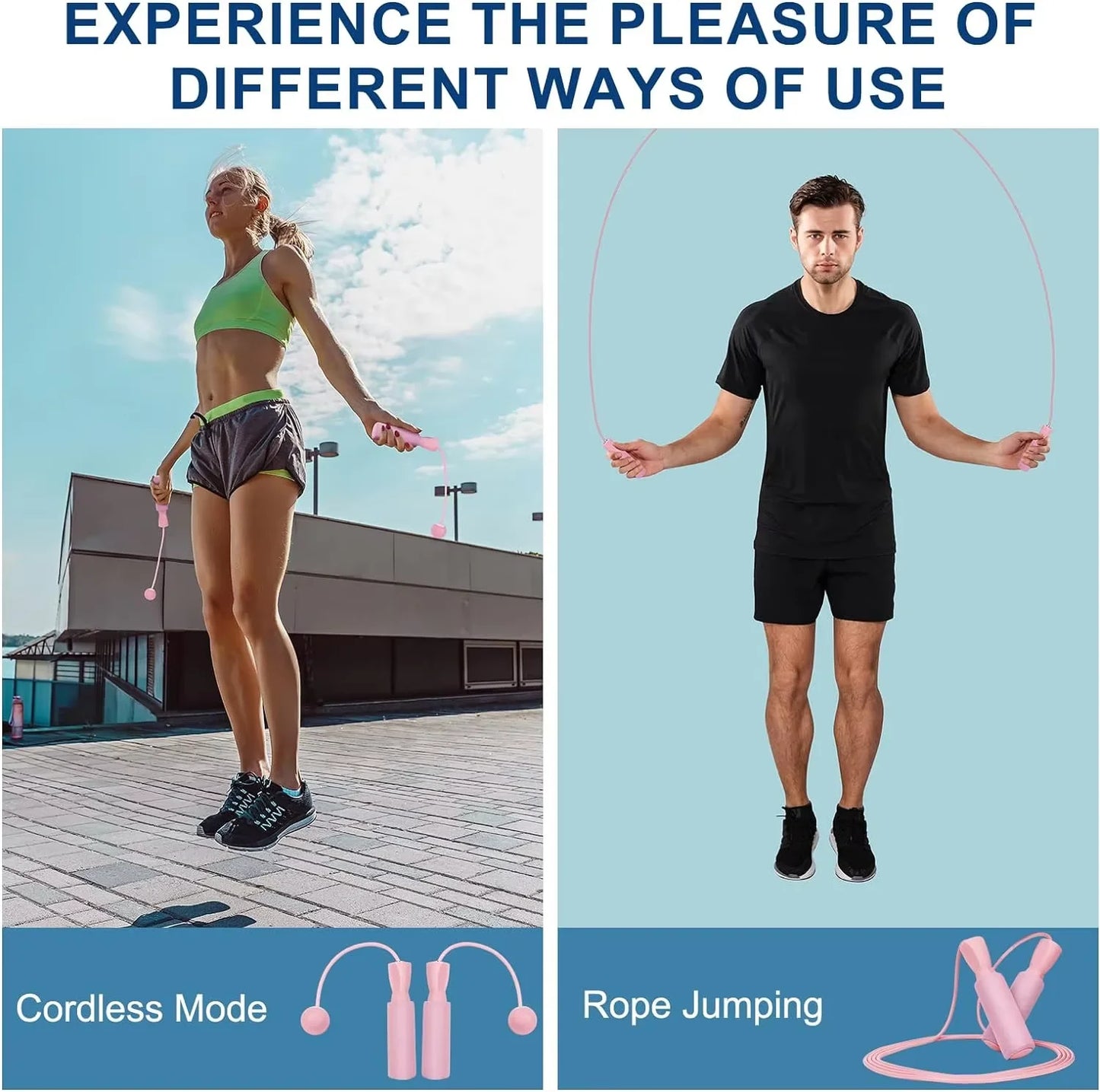 1pc Heavy Cordless Skipping Rope, Fitness Jump Rope With Big Ball, Suitable For Household Indoor Sports, Fat Burning