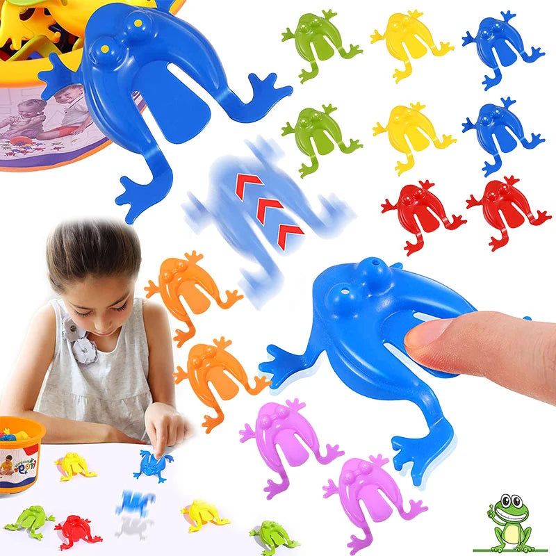 20pcs Jumping Plastic Frog Bounce Fidget Classic Toy Stress Relief Toy Birthday，Family Party Game Toy Discounts Prizes