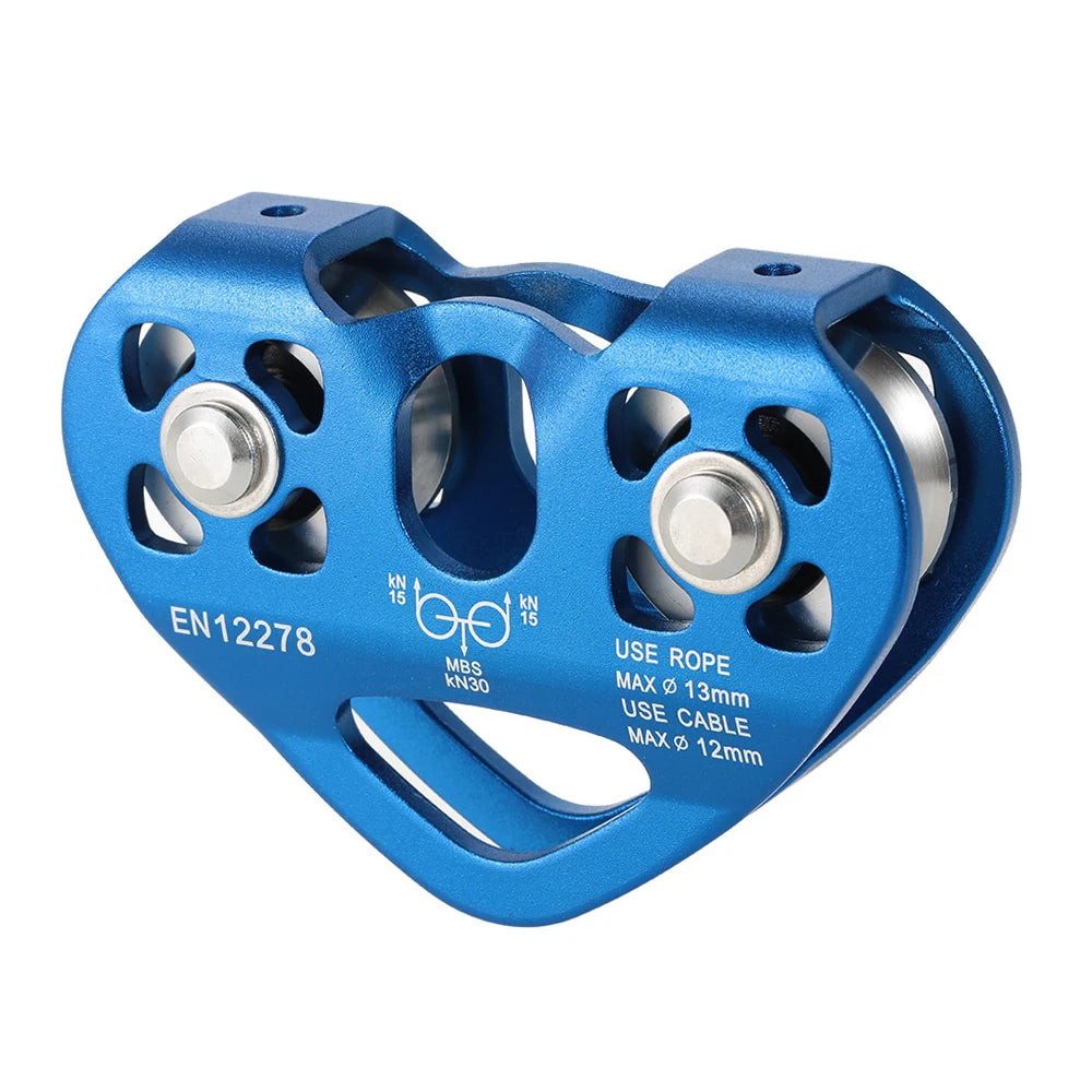 Lixada 30kN Cable Trolley Pulley with Ball Bearing Climbing Caving Aloft Work Rescue