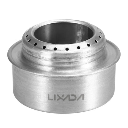 Camping Stove Portable Mini Aluminum Alloy Alcohol Stove with Lid Outdoor Camping Hiking Backpacking Cooking Stove