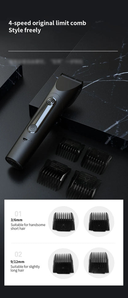 New Mijia Professional Clipper Hair Clipper 3 -Gear Adjustment  IPX7 Waterproof Hair Trimmer Machine With Charging Base