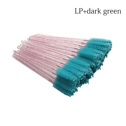 100/200pcs Crystal Eyelash Makeup Brush Eyelashes Extension Microbrush Mascara Applicator Spoolie Brushes Lash Tech Supplies