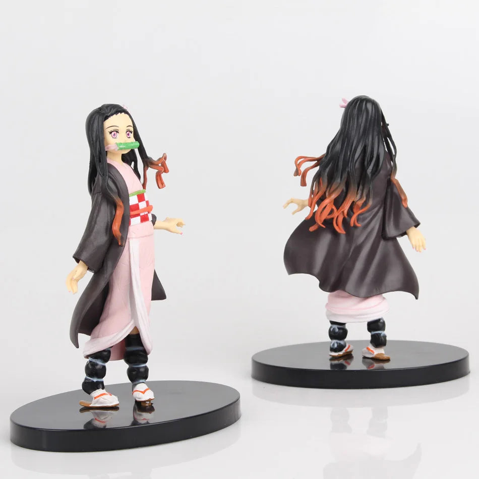 Anime Figure Kamado Tanjirou Nezuko Demon Slayer Figure Action Figures PVC Model Toys Zenitsu Figurine Inosuke Kimetsu No Yaiba