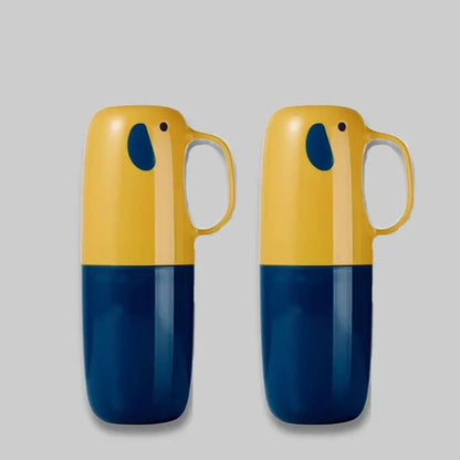 Cartoon Cup Lid Integrated Toothbrush Box Travel Portable Elephant Toothpaste Toothbrush Holder Student Dormitory Holder