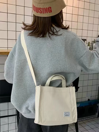 Women Handbag Simple Corduroy Portable Large Capacity HandBag Ins Fashion Trend Small Square Handbag Single Shoulder Bags