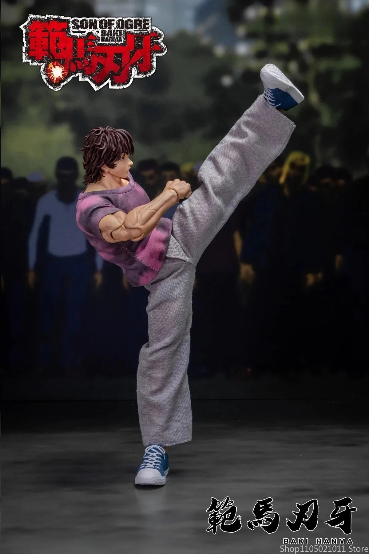 1/12 Scale Anime Baki Hanma Oni Action Figure Real Man Assembly Model Figurine Office Desktop Decoration Ornaments Boy'S Gifts
