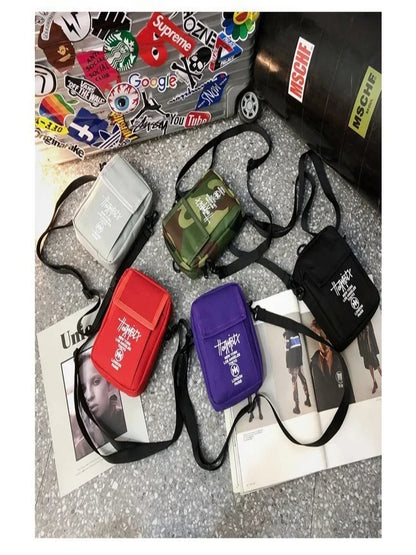 STUY Street Hip Hop Shoulder Slung Mobile Phone For Teenagers Japanese Classic Small Bag Magazine