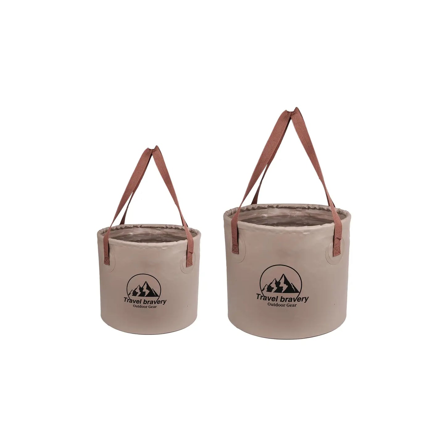 Outdoor Portable Folding Bucket, Picnic, Fishing Bucket, Camping, Water-filled Vegetables And Fruits (ForestGreen, 10L,5L)