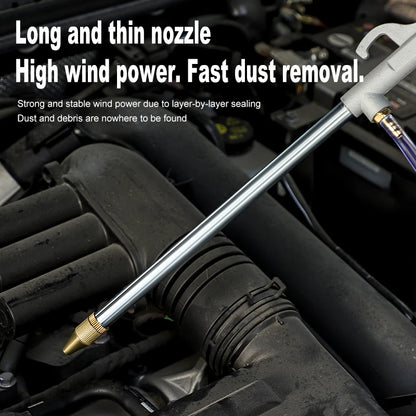 Pneumatic cleaning gun, high-pressure spray gun, car engine oil, dirt, water, and air dual-purpose adjustable air pressure dust
