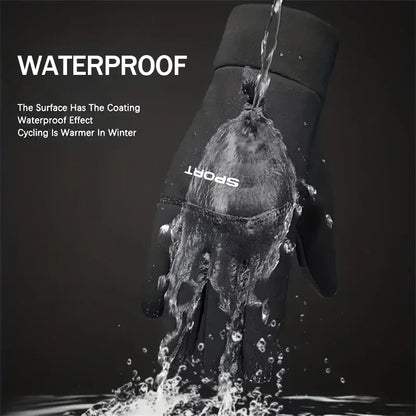 Winter Warm Gloves Touch Screen Windproof Cold-proof Cycling Gloves, Men's Women's Running, Hiking Skiing Gloves