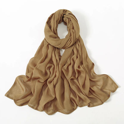 Fashion Modal Hijab Rayon Cotton Shawls Muslim Hijabs For Women Plain Scarf Big Size Headscarf Islamic Turban Headband 190*85cm