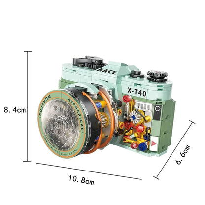 KNEW BUILT Classic Digital Camera Model Mini Brick Toys for Boys Adult Assembly Design Block Kits Classical Collection Projector