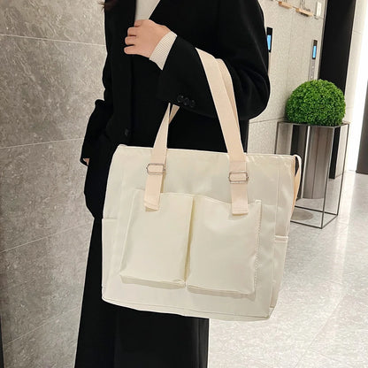 Waterproof nylon bag, large capacity, lightweight, multi-functional women's bag, one-shoulder crossbody bag, student class tutor