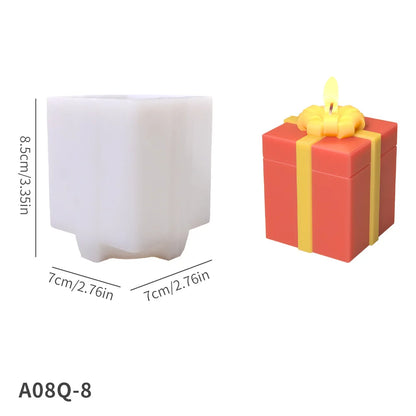 Christmas Santa Claus Silicone Candle Molds Aromatherapy Gypsum Soap Baking Mould Festival Ornament Decor Xmas Gifts Making Mold