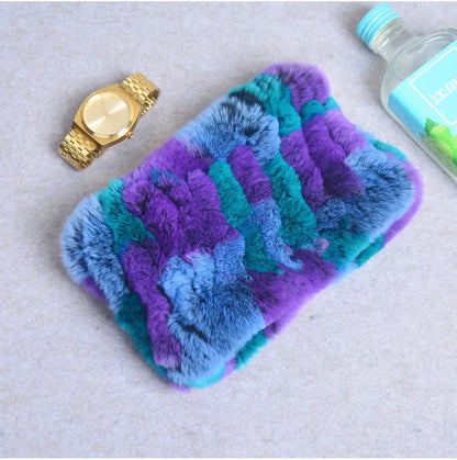 Women Handmade Stretch 100% Real Rabbit Fur Scarf Knit Genuine Rex Rabbit Fur Headbands Girls Natural Rabbit Fur Ring Scarves