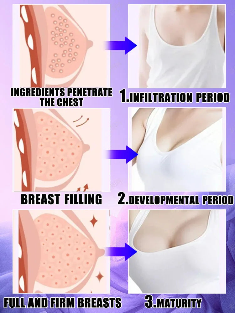 Breast Enhancement Oil and Cream – Natural Bust Enlargement, Firming, Lifting, and Massage Treatment for Bigger, Fuller, and Firmer Chest
