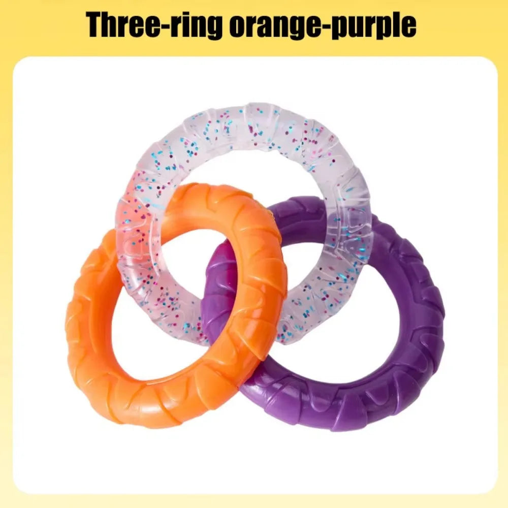 Dog Hollow Ball Toy Rubber Chew Toys for Dogs Cleaning Teeth Molar Bite Resistant Toy with Bell Puppy Training Game