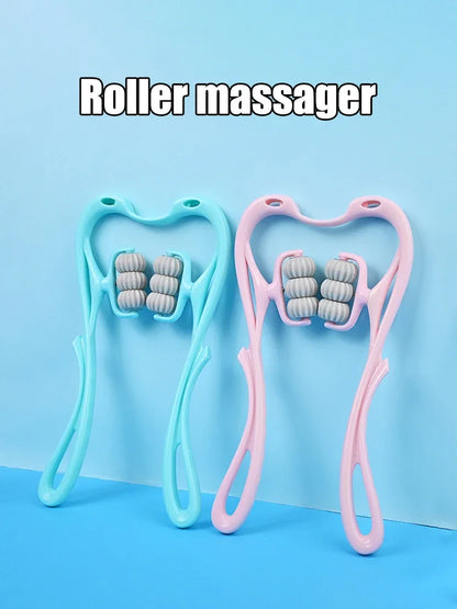Multifunctional Cervical Neck Massager Manual Clamp with 6 Kneading Balls for Shoulder Back Relaxation