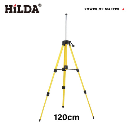 HILDA Laser Level Tripod 1.2M/1.5M 5/8 Inch Adjustable Height Thick Ferroalloy Tripod Laser Level Stand Base for Self Leveling