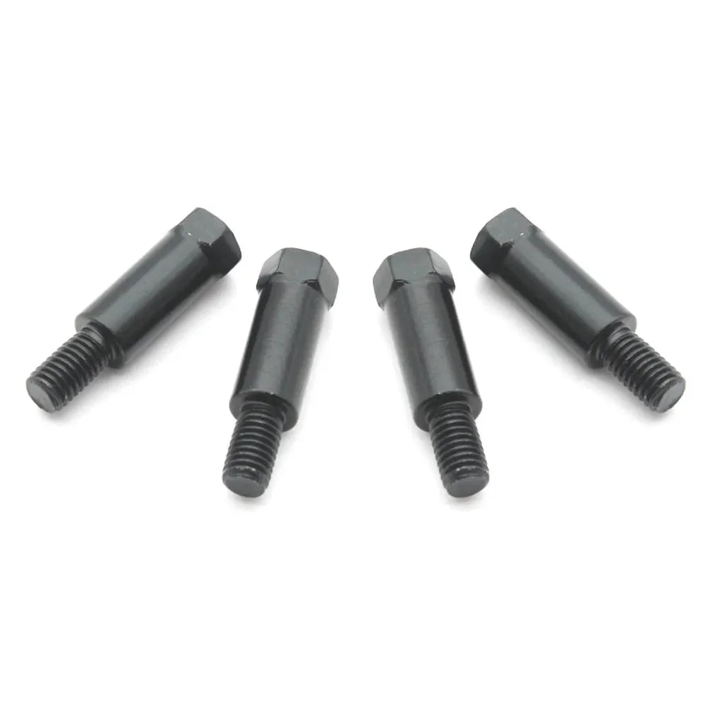 Longer Extension Black Motorcycle Rear Mirror Adapter M8 8mm M10 10mm Anti Clockwise Right Left Hand Thread Changing Screw