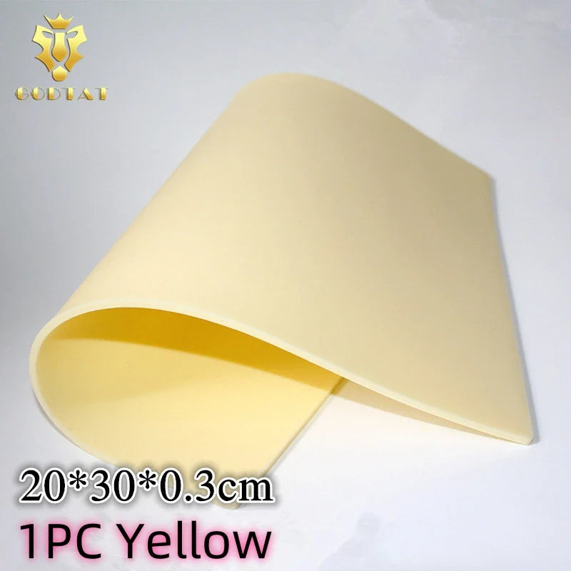 Silicone Tattoo Practice Skin Double Fake 3mm Thick A4 Big Size For Permanent Makeup Tattoo Beginner Practice Synthetic Leather