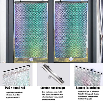 Blackout Curtain Blinds Without Drilling Window Roller Interior Bedroom Roll Black Out Rolls Blind Suction Cup Home Decor Items