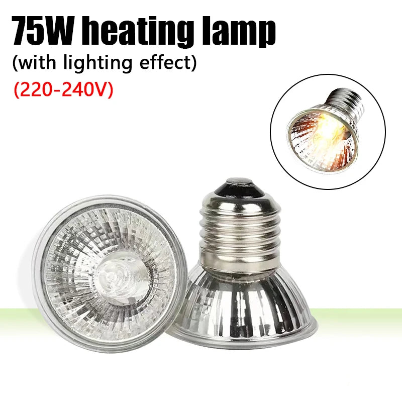 Reptile heating lamp holder UVA UVB Light Rotatable Basking Spot Light Simulated Sunlight For Turtle Lizard Dimmable 220-240V