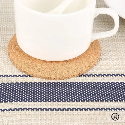 1/5/10PCS Mat Natural Round Wooden Pad Durable Non-Slip Cork Coaster Tea Coffee Mug Drinks Holder for Table Decor DIY Tableware