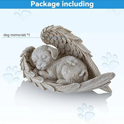 dog/Cat Angel Memorial Statue Commemorates Our Lost Fur Baby,Cat Figurines is Placed in The Outdoor Garden or Tombstone, Resin