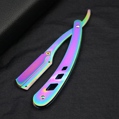 Men's Barber Shaving Razor Folding Knife Unisex Hair Removal Tool Eyebrow Knife ( Blades Not Included)