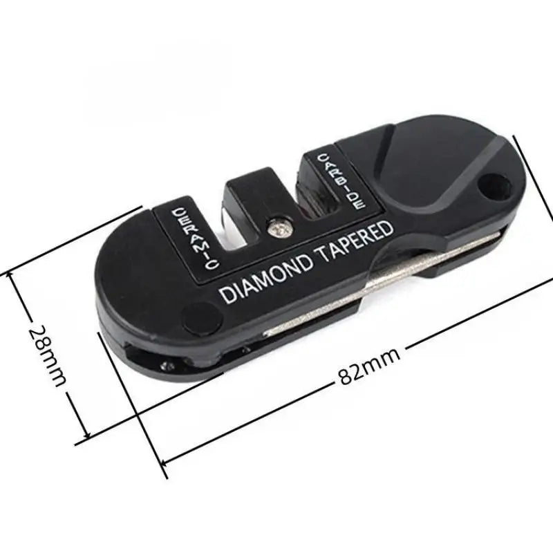 4-in-1 Mini Portable Knife Sharpener Tungsten Ceramic Carbide Whetstone Multifunctional Outdoor Camp Tools