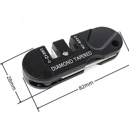4-in-1 Mini Portable Knife Sharpener Tungsten Ceramic Carbide Whetstone Multifunctional Outdoor Camp Tools