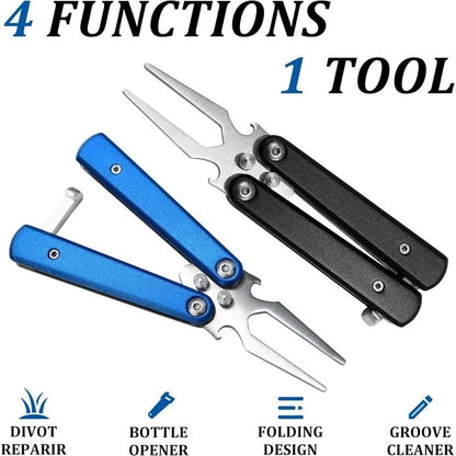 Golf Alloy Forks - Golf Divot Repair Tool, 2025 Metal Golf Alloy Fork, Butterfly Design, Golf Course Accessory