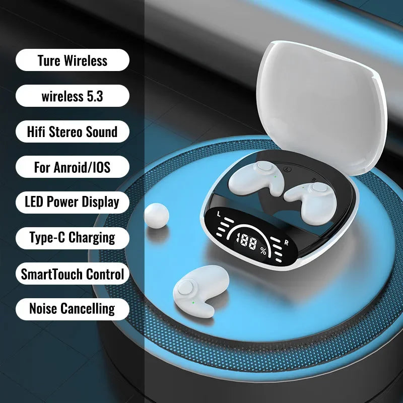 Invisible Sleep Earbuds Mini Wireless Earphones Bluetooth 5.3 Headphones HiFi Stereo Sports Noise Reduction Headsets for XIAOMI