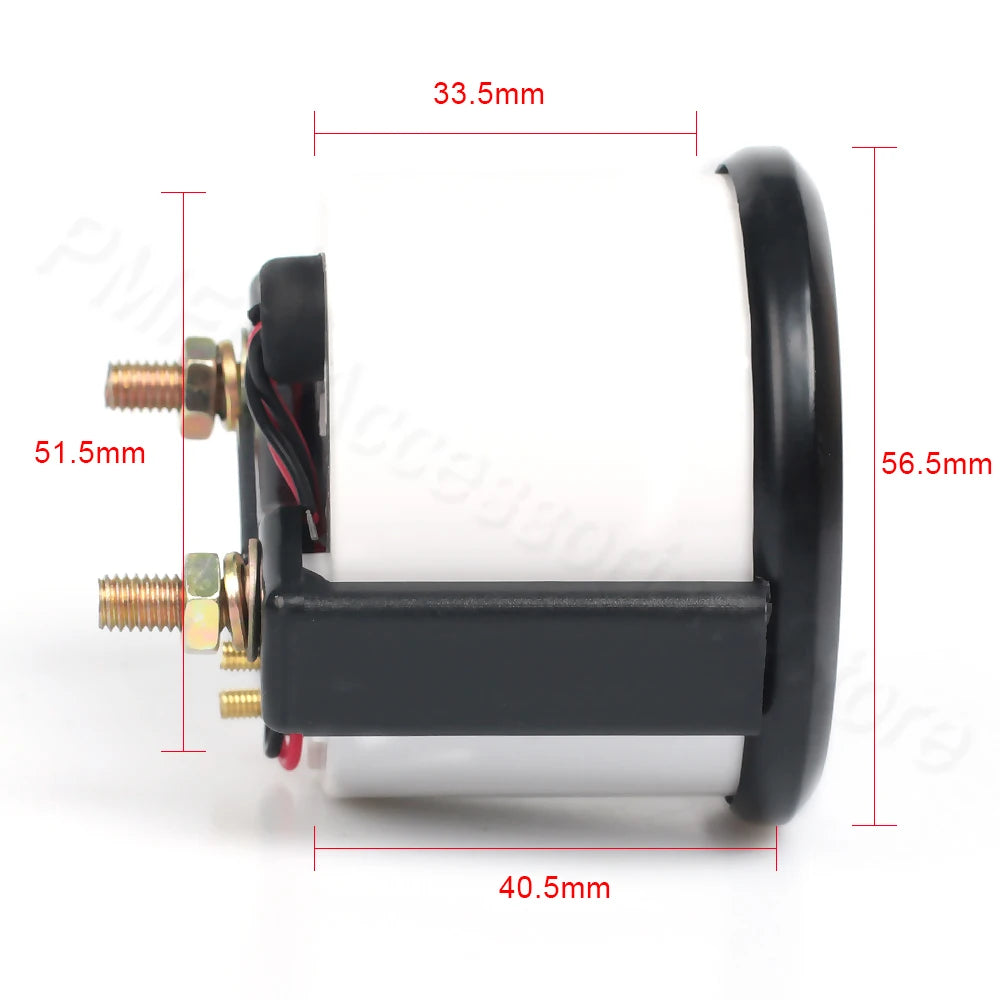 Vehicle Meter 12V Automobile Car Gauge 2" 52mm Water Temp Oil Temp Oil Press Fuel Volts Oil press kg Ammeter Gauge Black Shell