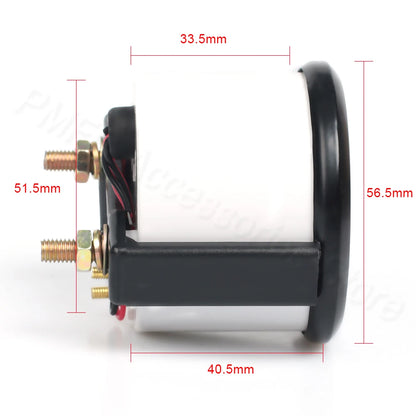 Vehicle Meter 12V Automobile Car Gauge 2" 52mm Water Temp Oil Temp Oil Press Fuel Volts Oil press kg Ammeter Gauge Black Shell