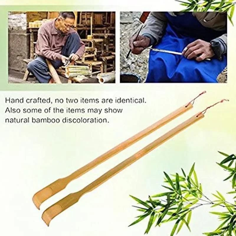 Natural Bamboo Back Scratcher – Soothe Itchy Skin and Unwind, Ideal for Older Adults