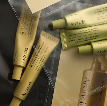 Korean Skin Care Brand Arencia Booster Shot Serum Vitamin C Brighten Skin Tone Essence Retinal Caffeine Smooth Fine Lines Serum