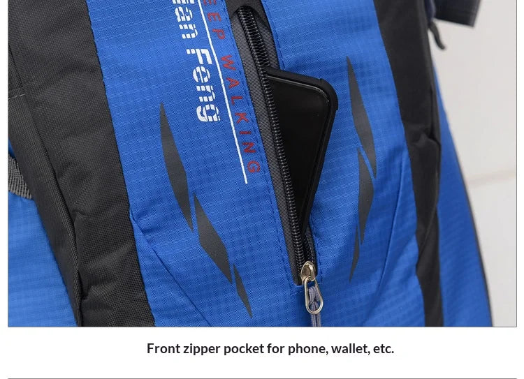 Homefish 40L Waterproof Hiking Backpack Large Capacity Breathable Rucksack Unisex Outdoor Camping Travel Climbing Sports Bag