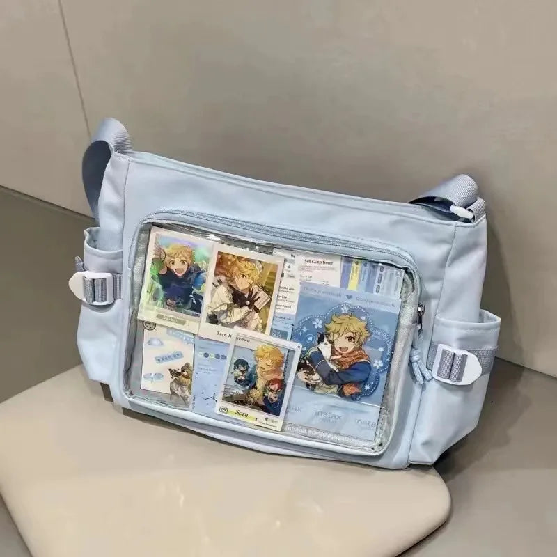 New Japan Style Transparent Postcard Display Shoulder Women Badge DIY Decoration Crossbody Bag Anime Expo Class Tote Itabag