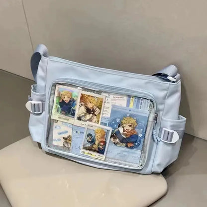 New Japan Style Transparent Postcard Display Shoulder Women Badge DIY Decoration Crossbody Bag Anime Expo Class Tote Itabag