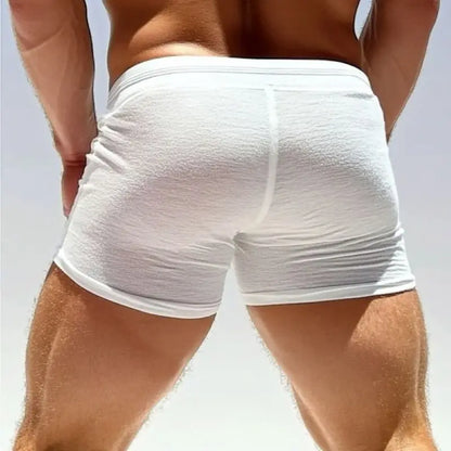Men's Sexy Lace-Up Shorts - Comfortable Home Leisure & Fitness Shorts for Men, Breathable Casual Workout Shorts, Stylish Lounge