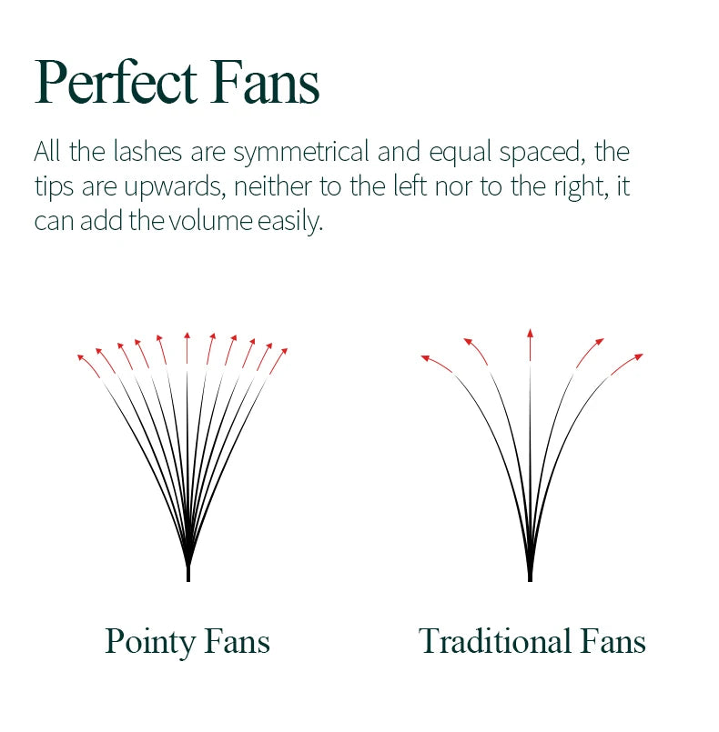 Song lashes Promade Fans 3D-10D07Pointy base loose fans Sharp thin root Korea PBT material 500 Fans Eyelash Extensions Choice